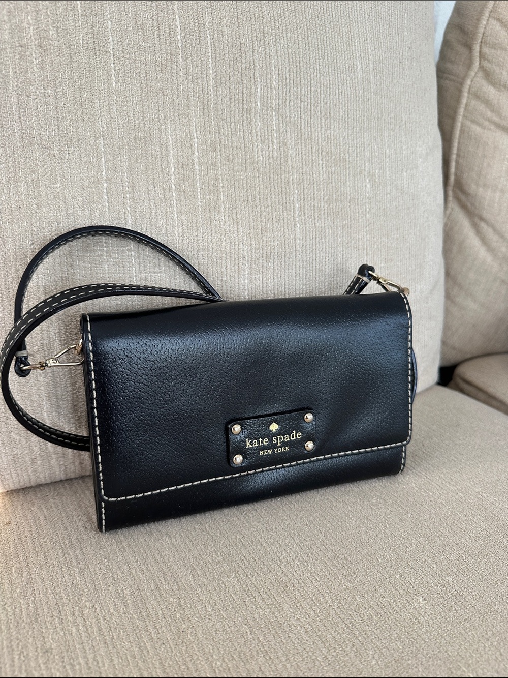 kate spade Black Leather Crossbody
